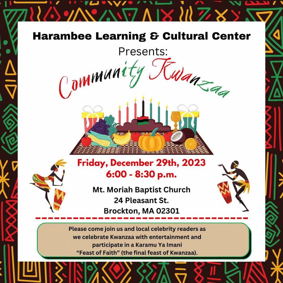Community Kwanzaa, Mt Moriah Baptist Church, Brockton, December 29 2023