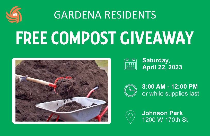 Gardena Compost Giveaway, Arthur Johnson Park, Gardena, April 22 2023