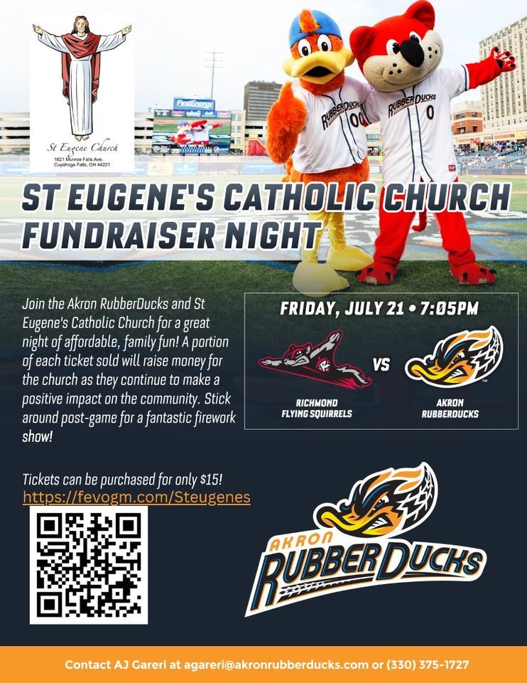 St. Eugene Church Night at the Rubber Ducks Game, Akron Rubber Ducks