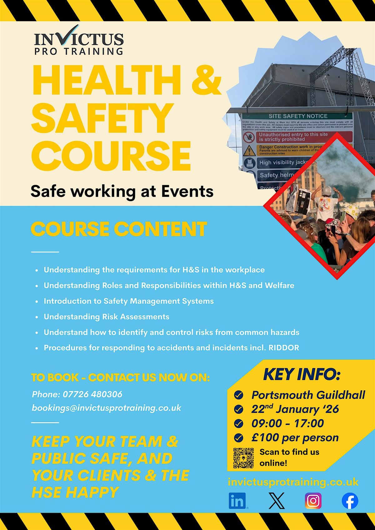 Health & Safety Course - Safe Working at Events