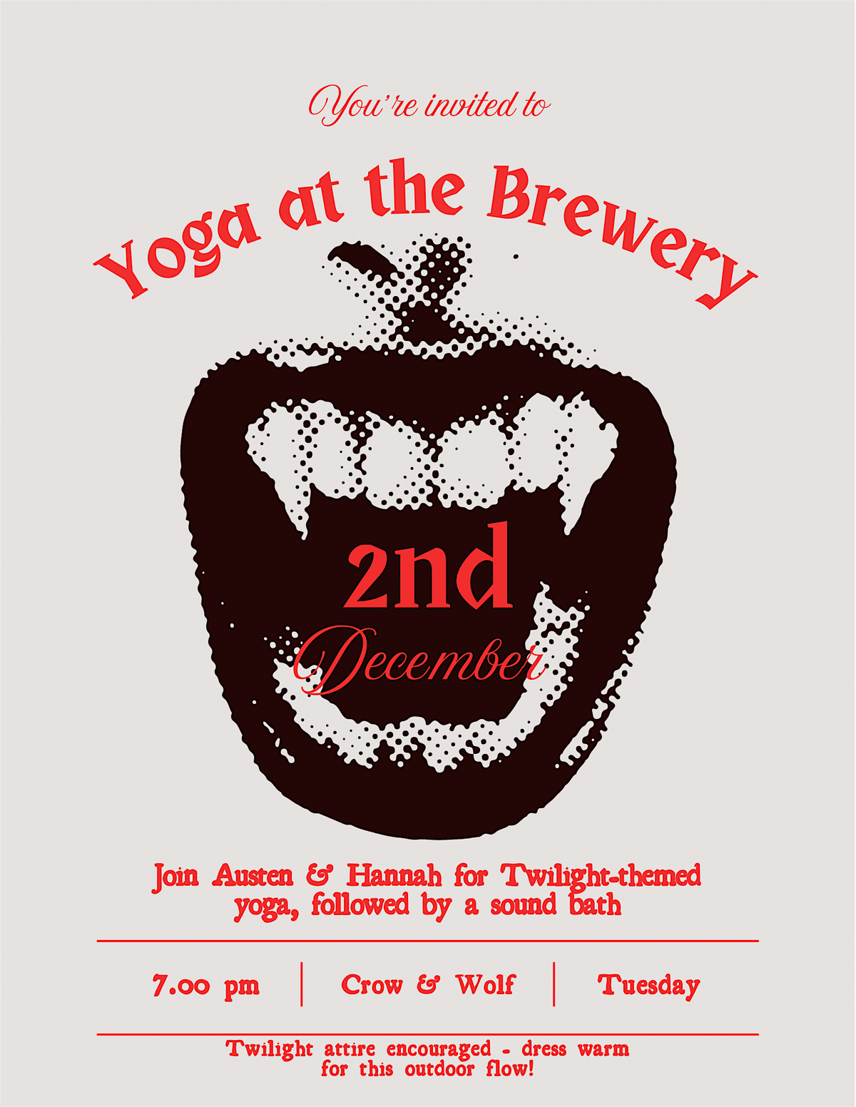 Twilight Yoga at the Brewery, 2 December | Event in Clovis | AllEvents