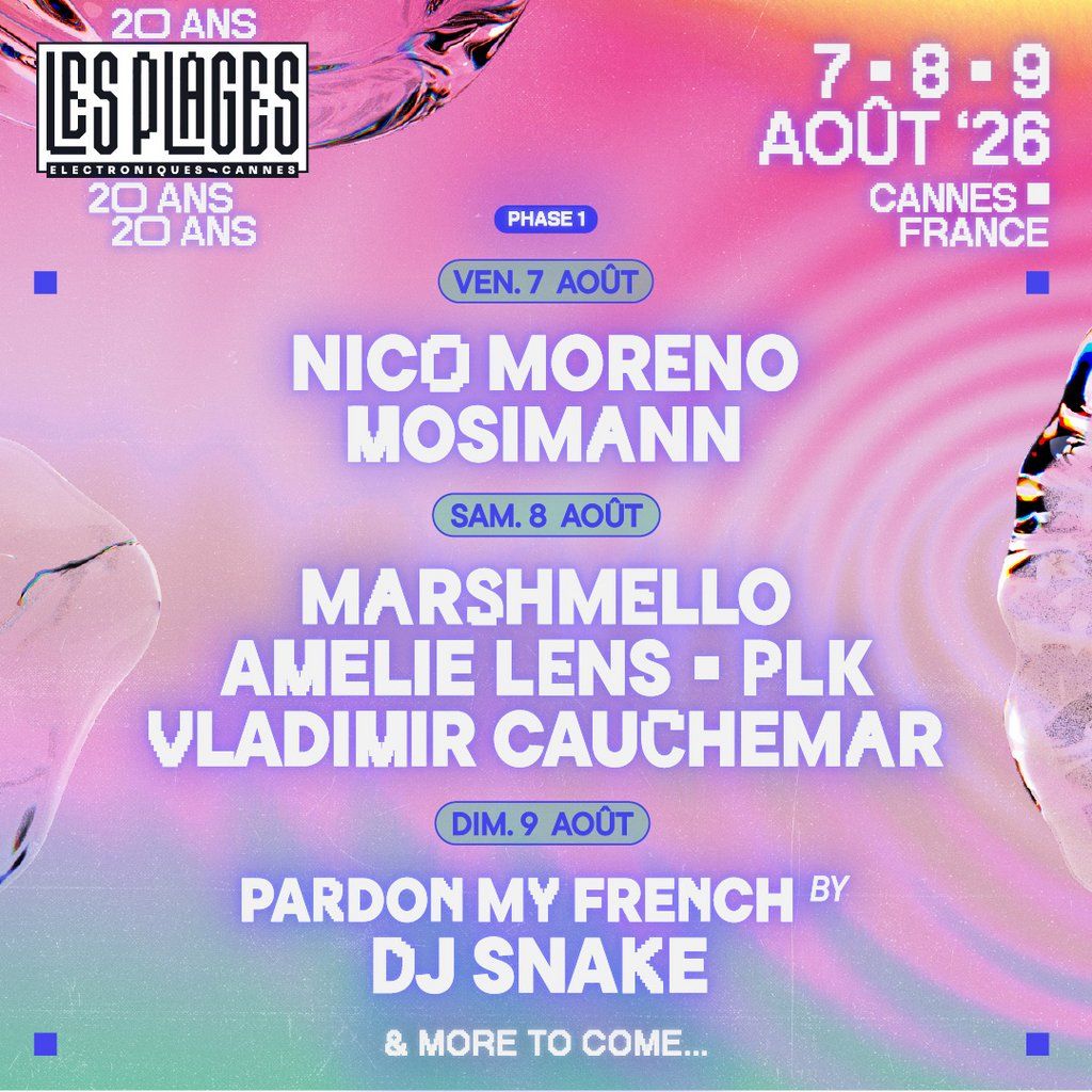 Les Plages Electroniques 2026, 7 August | Event in Nice | AllEvents