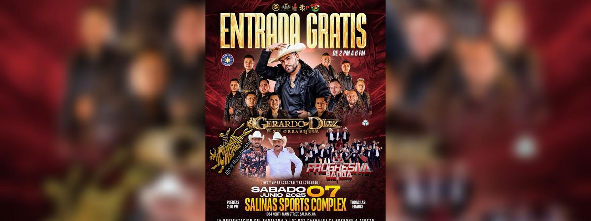 GERARDO DIAZ Y SU GERARQUIA, LA PROGRESIVA & MÁS GRATIS | Event in Salinas | AllEvents