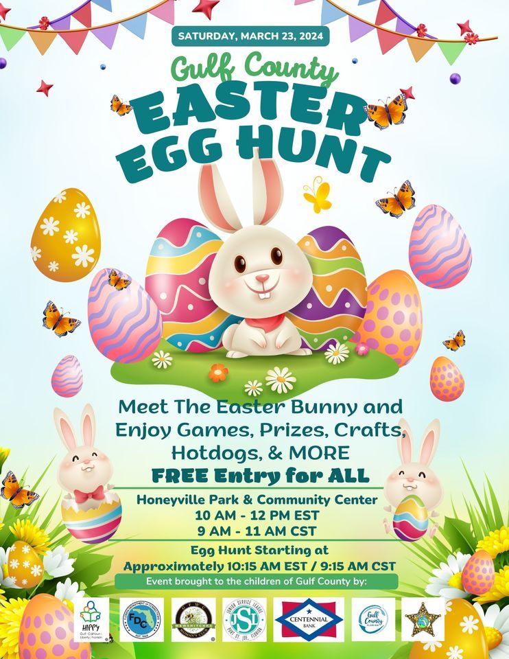 Gulf County Easter Egg Hunt, Honeyville Park, Wewahitchka, 23 March