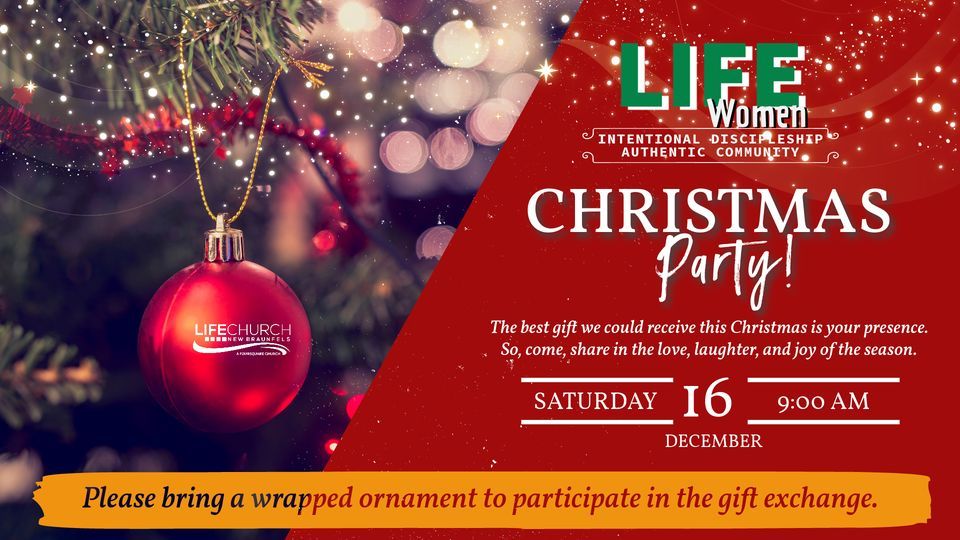 Life Womens Christmas Party, Life Church NB, New Braunfels, December 16 2023 AllEvents.in