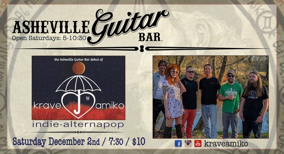 Krave Amiko, Asheville Guitar Bar, December 2 2023 AllEvents.in