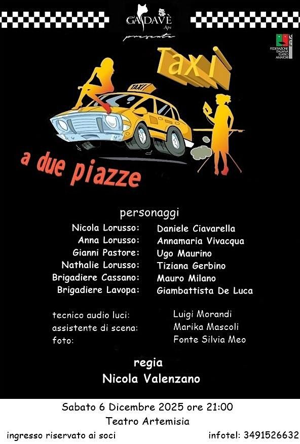 Taxi a due piazze, 6 December | Event in Bari | AllEvents