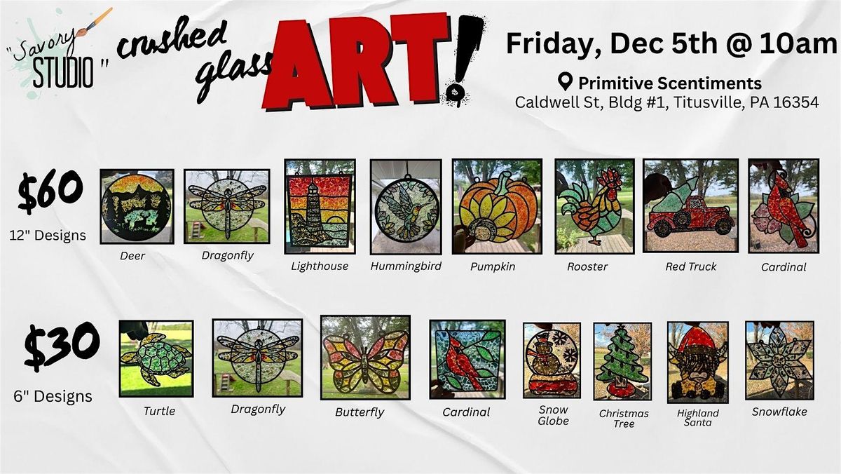 Crushed Glass Art @ Primitive Scentiments (Dec 5th), 5 December | Event in Titusville | AllEvents
