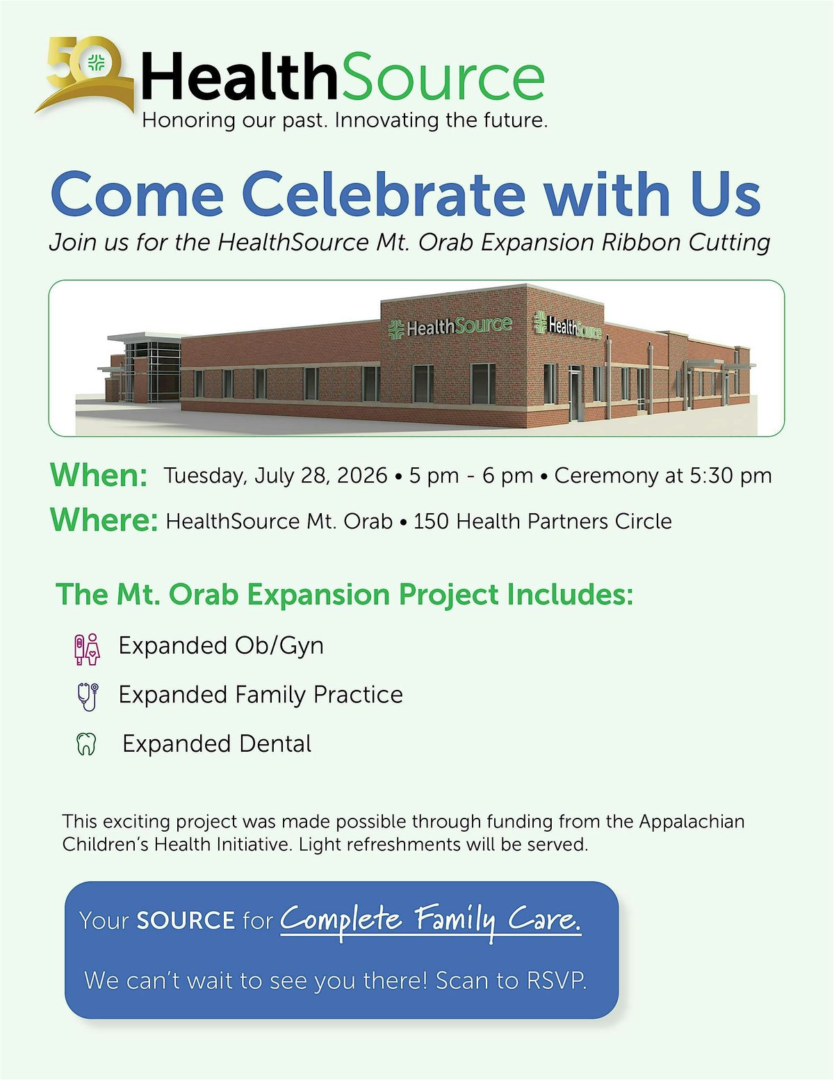 HealthSource Mt. Orab Expansion Ribbon Cutting, 150 Health Partners Cir ...