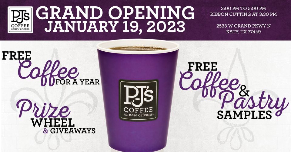 PJs Coffee Katy Grand Opening, PJ's Coffee (2533 W. Grand Parkway N