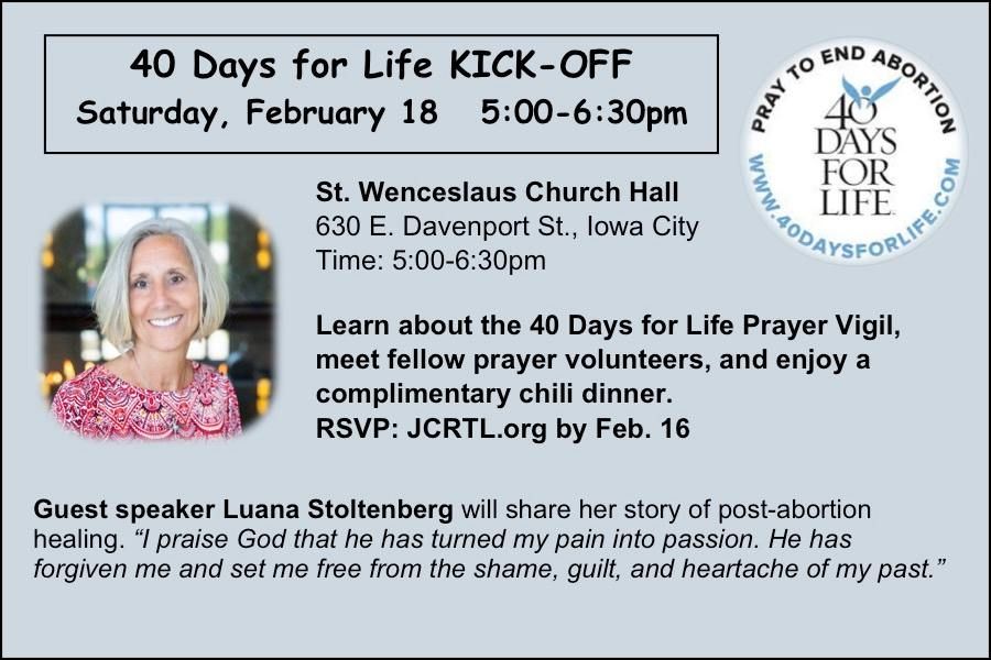 40 Days for Life KickOff, St. Wenceslaus Catholic Church Iowa City, 18