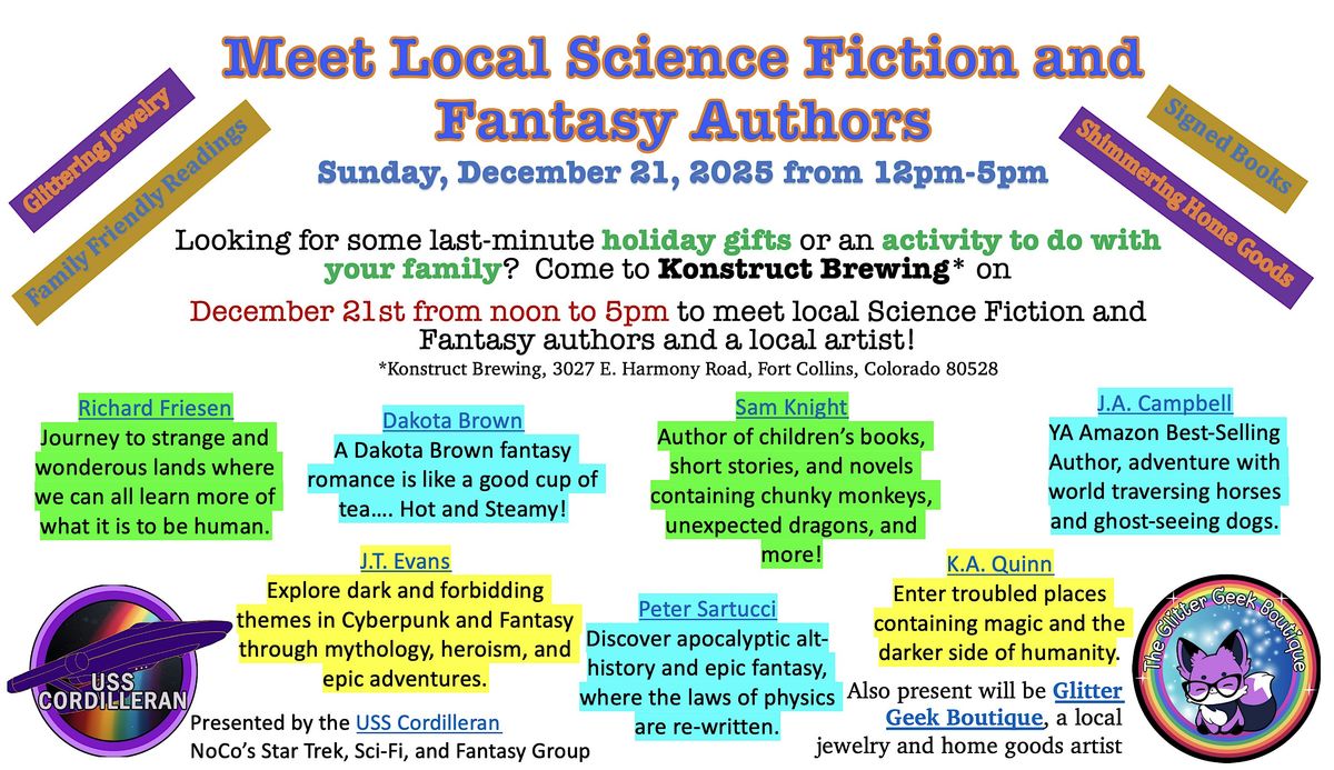 USS Cordilleran Local Authors and Artist Event, 21 December | Event in Fort Collins | AllEvents