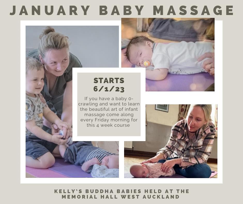 January baby Massage, West Auckland Memorial Hall, Auckland