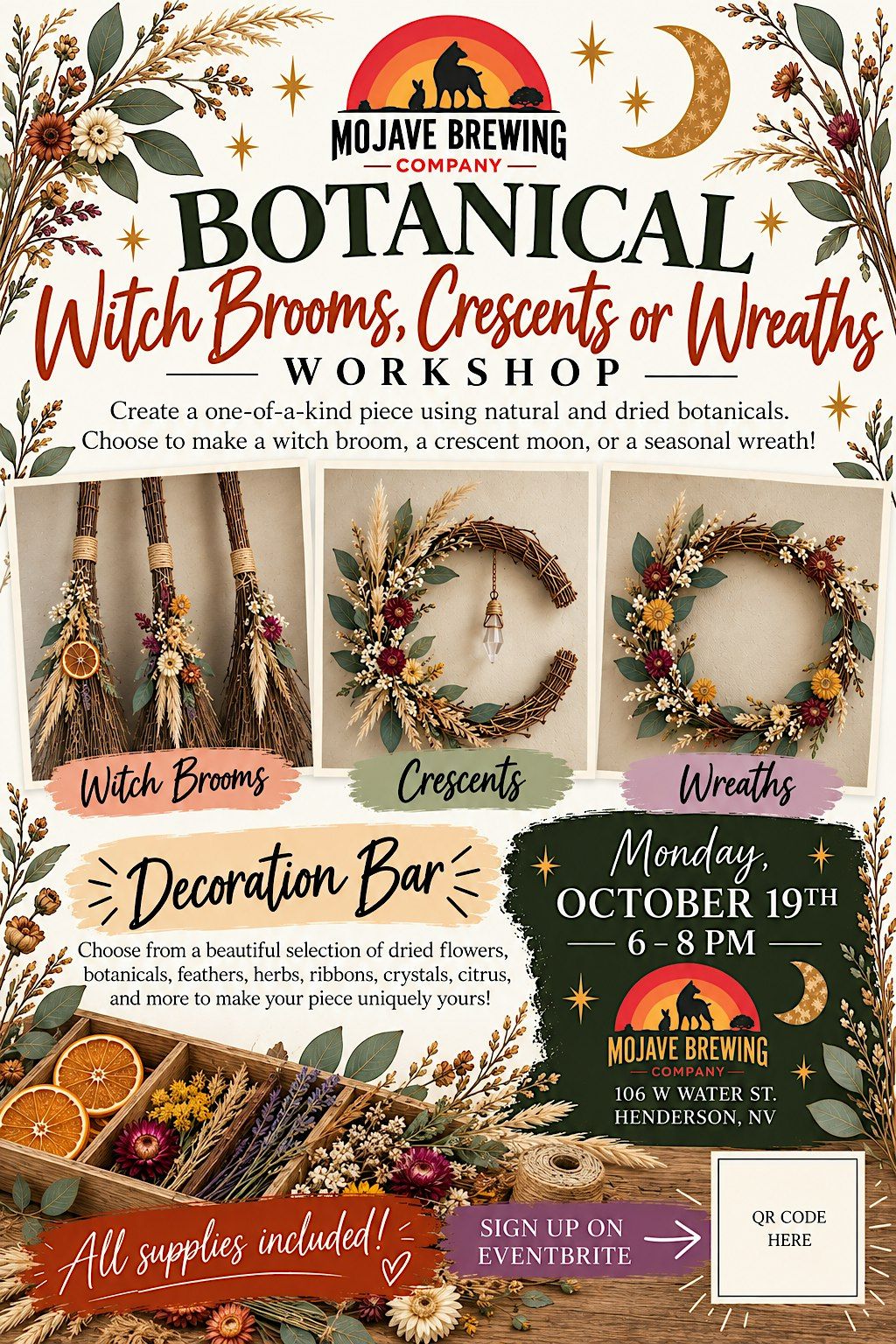 BOTANICAL WITCH BROOMS, CRESCENTS & WREATHS