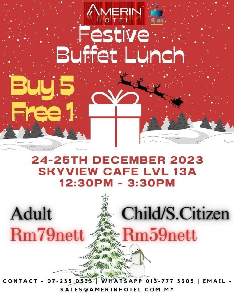Festive Christmas Buffet Lunch, 35 Jalan Persisiran Perling 1, Taman