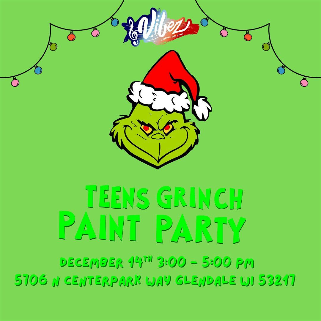 Teens Grinch Paint Party, 14 December | Event in Glendale | AllEvents