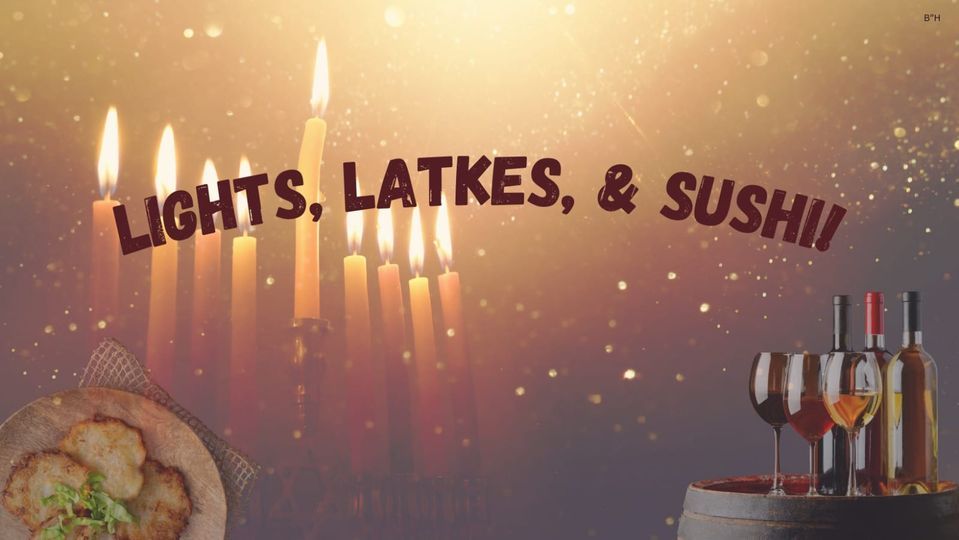 Lights Latkes Sushi 128 Pearl St Manhattan 8 December 2023 lights-latkes-sushi-128-pearl-st-manhattan-8-december-2023