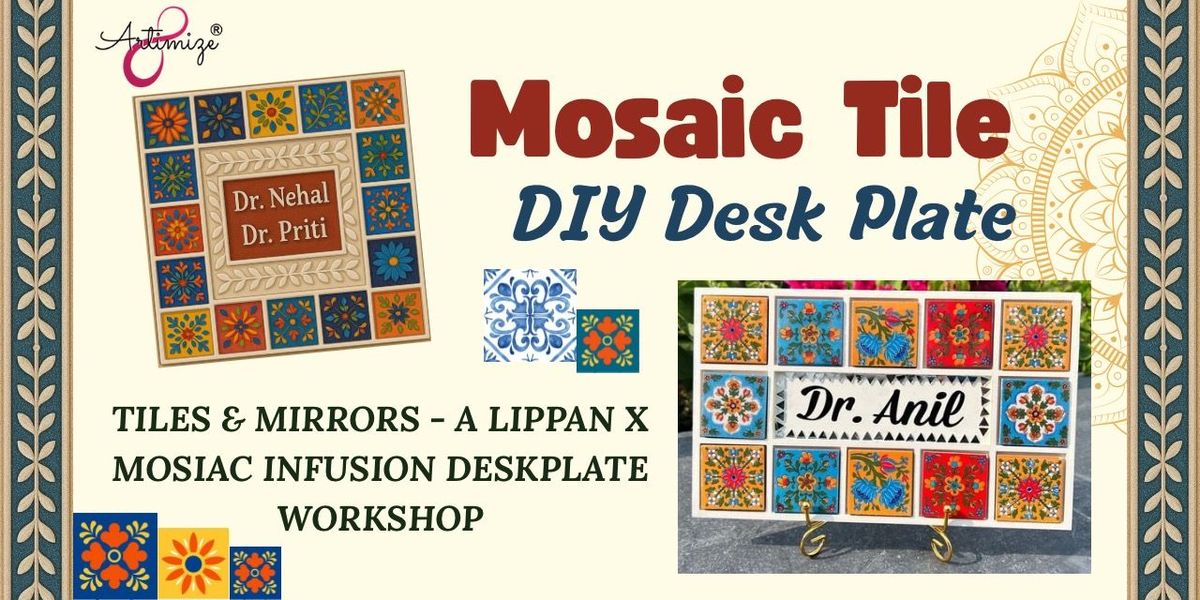 Mosaic Tiles DIY Desk-plate