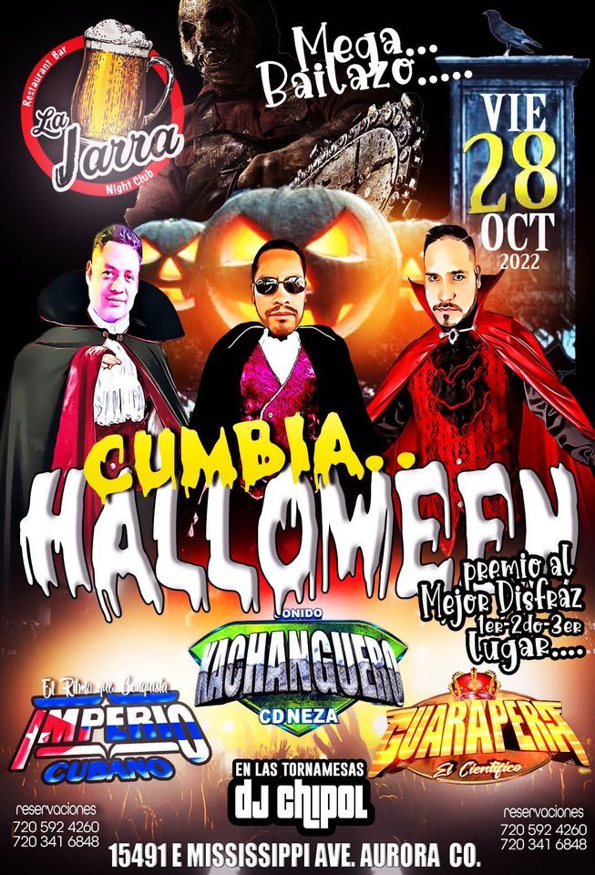 cumbiahalloween 2022 CLUB LA JARRA PRESENTA, La Jarra Night C, Aurora