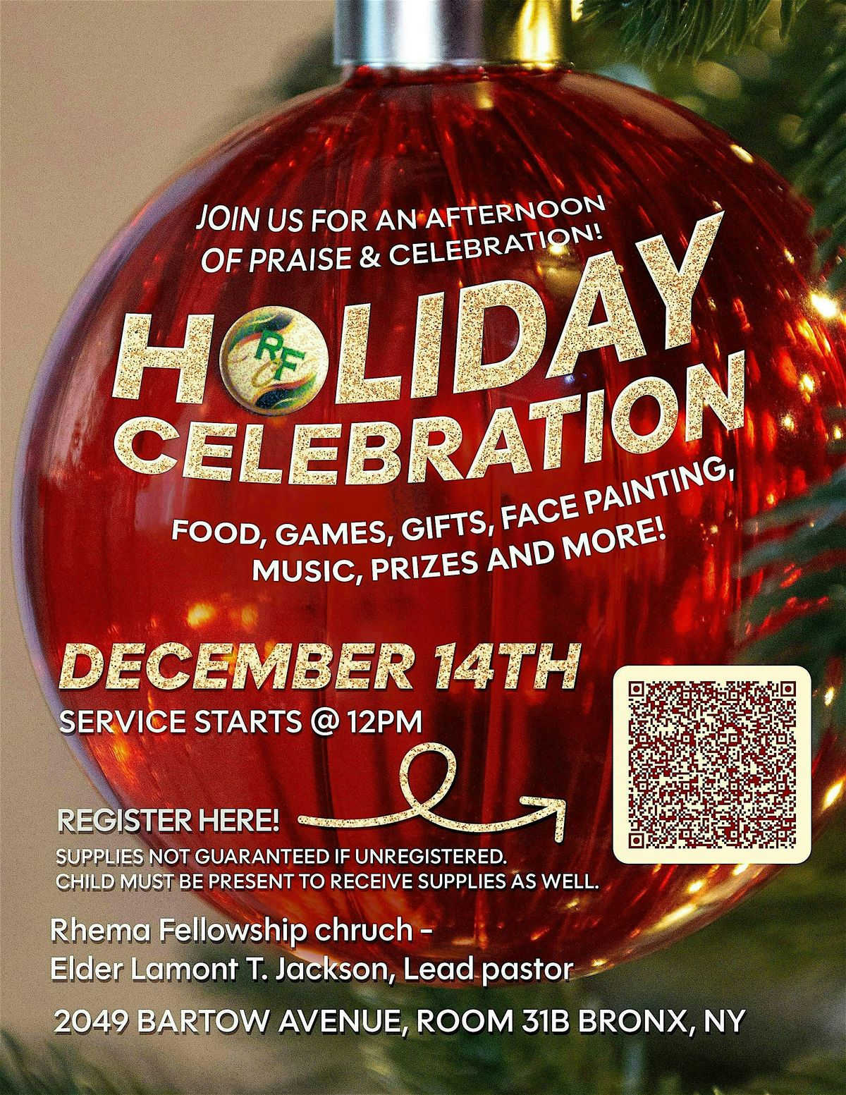 RFC 11th Annual Holiday Celebration, 14 December | Event in The Bronx | AllEvents