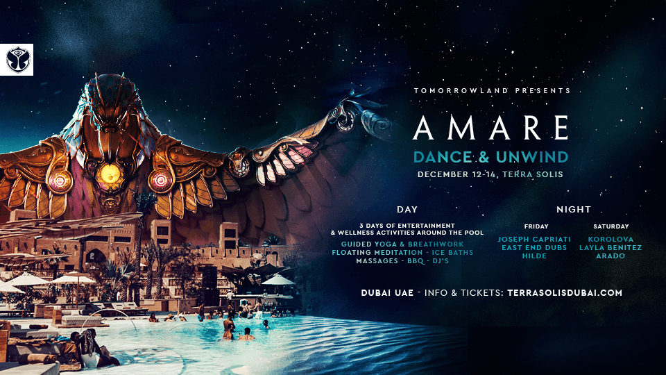 Tomorrowland Presents Amare Dance & Unwind at Terra Solis Dubai, 12 December | Event in Dubai | AllEvents
