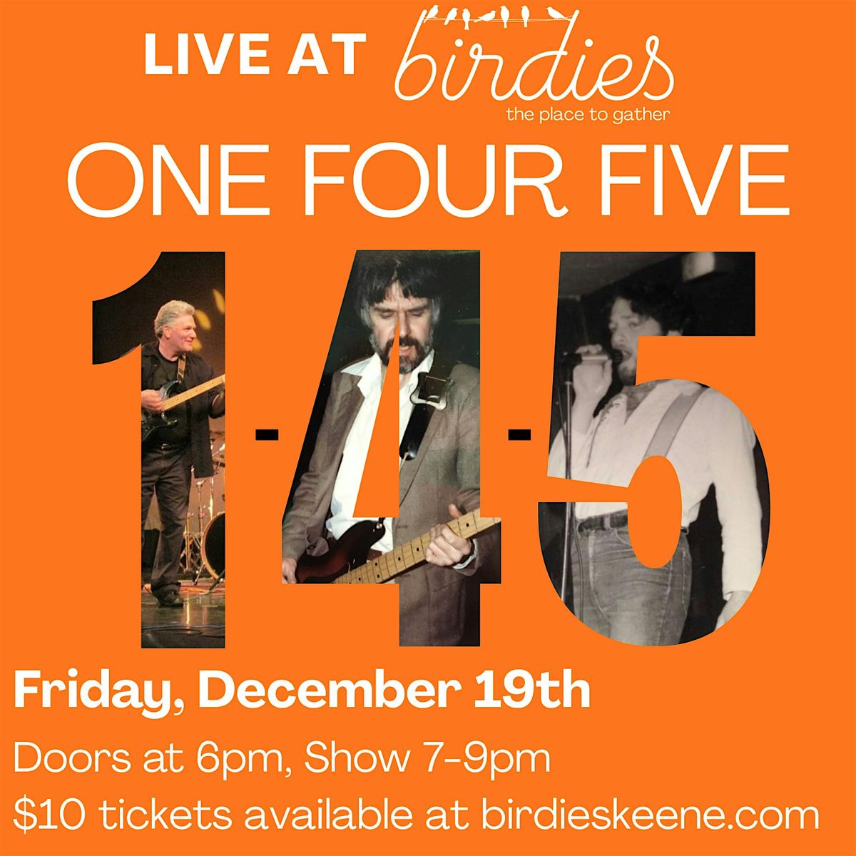 One Four Five- LIVE at Birdies!, 19 December | Event in Keene | AllEvents