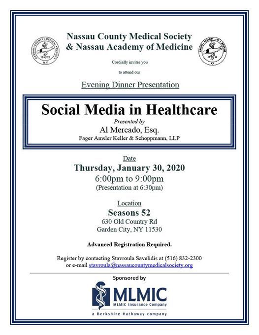 Social Media In Healthcare At Seasons 52 Roosevelt Field Garden