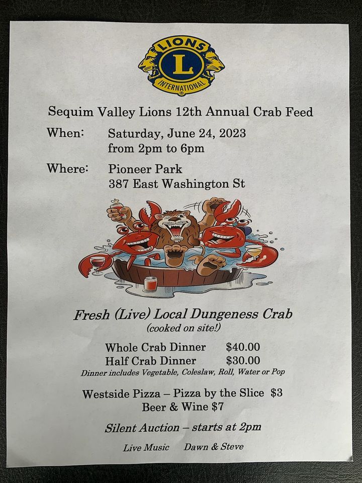 Dawn & Steve at Sequim Valley Lions Annual Crab Feed, Pioneer Memorial