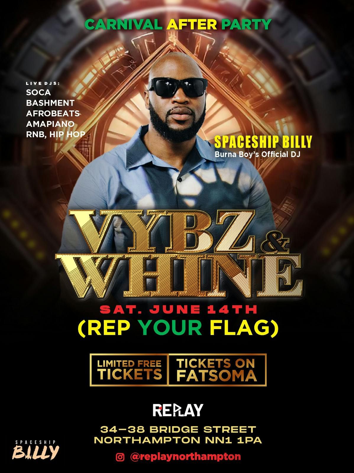 VIBES &amp; WHINE: :: CARNIVAL AFTER PARTY, 14 June | Event in Northampton | AllEvents