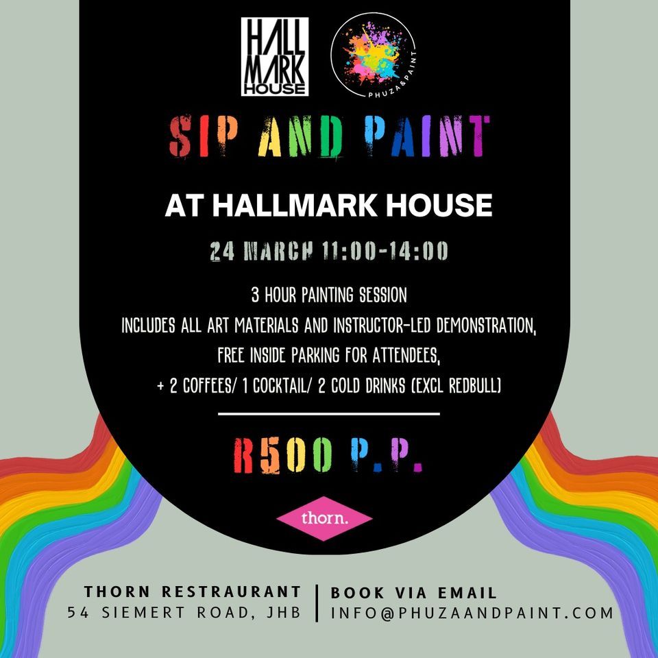 Sip and Paint at Hallmark , Hallmark Hotel, Johannesburg, 24 March 2024