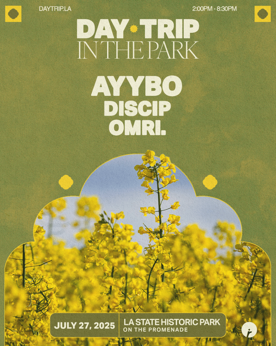 Day Trip in the Park - Ayybo with Discip and Omri at The Promenade at Los Angeles State Historic Park, 27 July