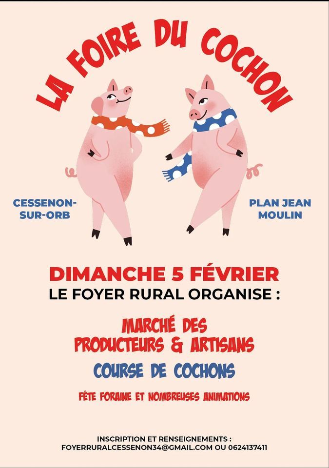 FETE DU COCHON 2023 Course des cochons et Marché de producteurs, Plan ...