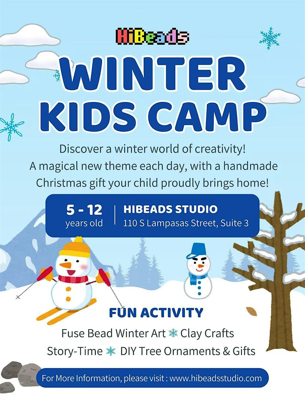HiBeads Studio Winter Camp 2025 — Create, Learn & Celebrate!, 19 December | Event in Round Rock | AllEvents