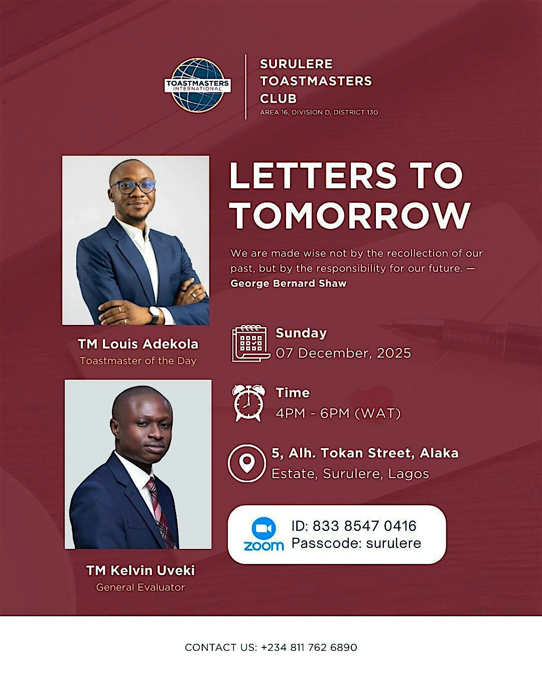 Letters to Tomorrow, 7 December | Event in Lagos | AllEvents