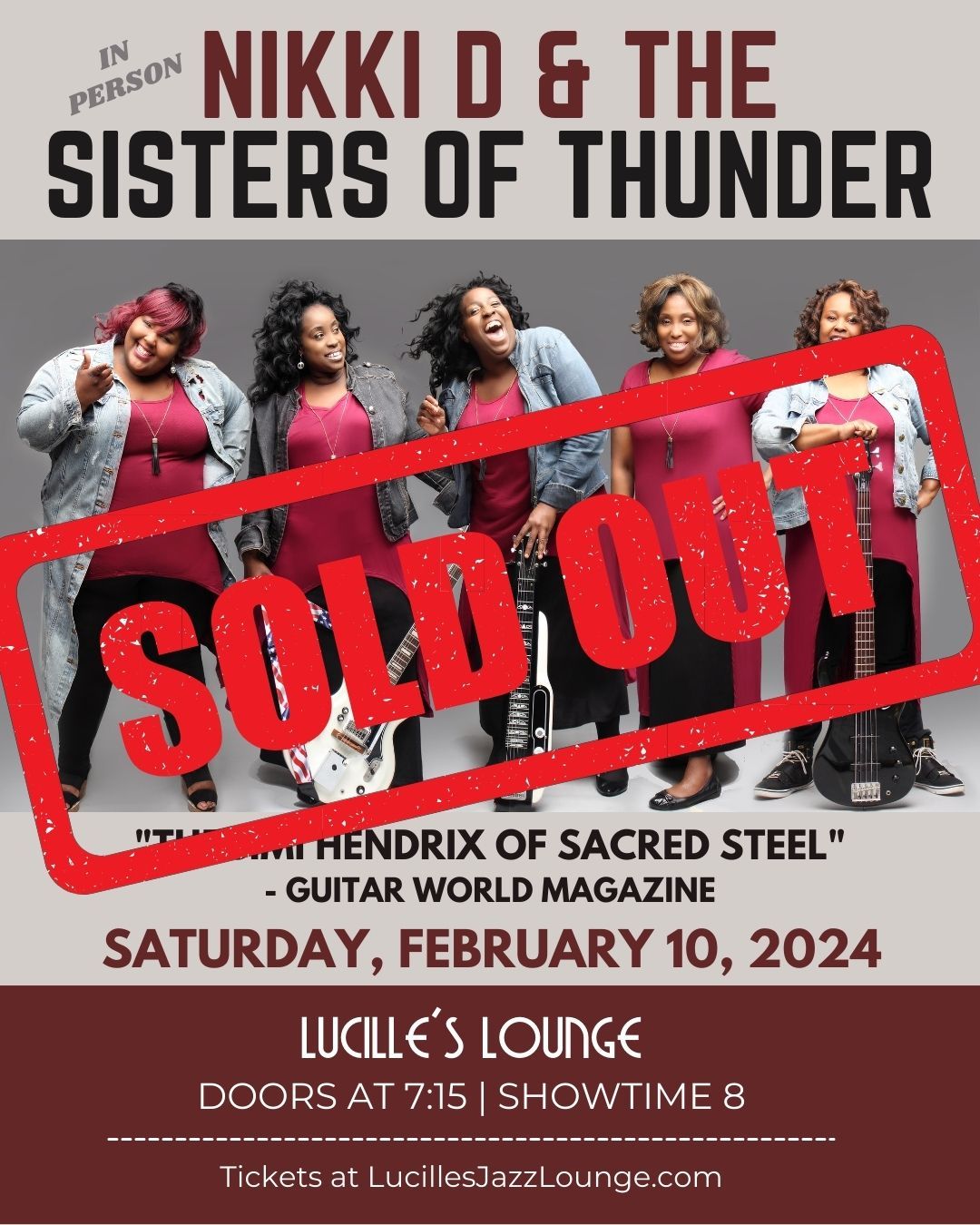Nikki D and The Sisters of Thunder, 20 June | Event in Wilmington | AllEvents
