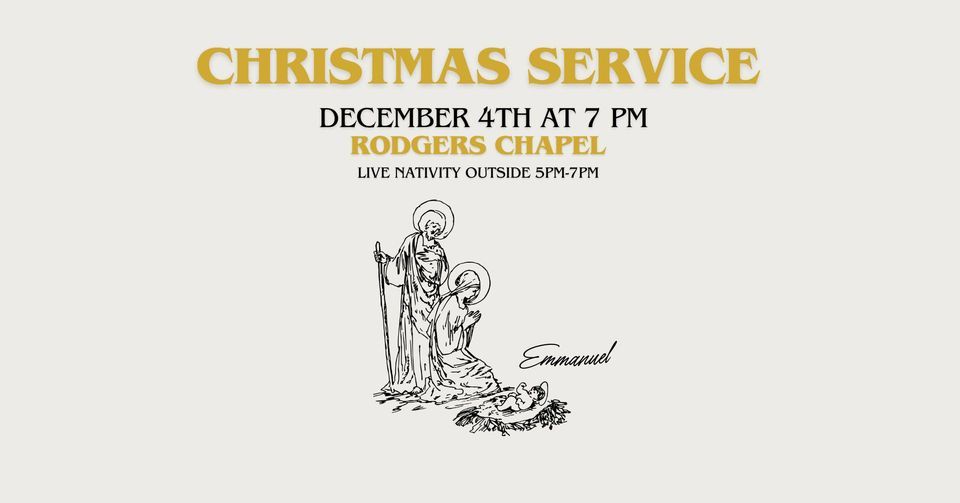 University of Mount Olive Christmas Service and Live Nativity, Rodger's