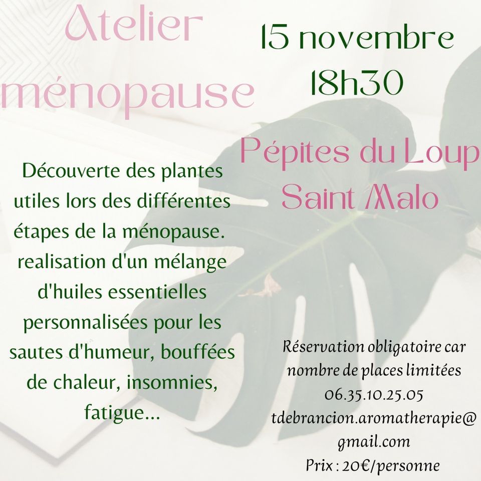 Atelier Ménopause , 15 November | Event in Saint Malo | AllEvents.in