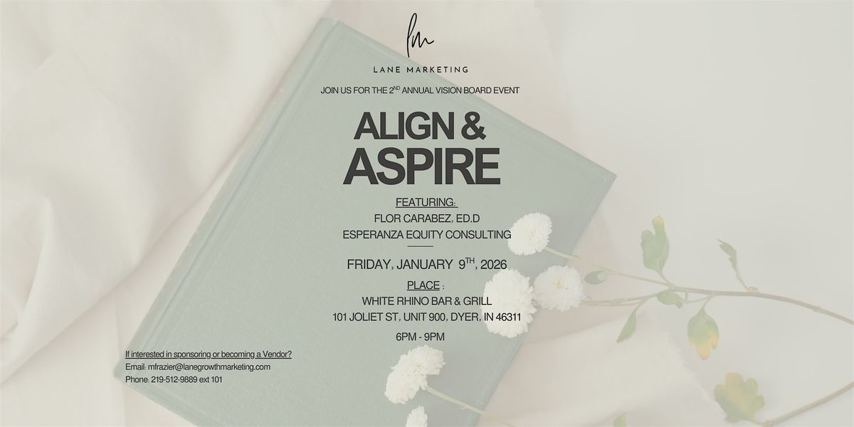 Align & Aspire 2nd Annual Vision Board Event, 9 January | Event in Dyer | AllEvents