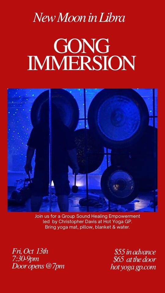 Libra New Moon Gong Immersion , Hot Yoga Grosse Pointe, 13 October 2023 AllEvents.in