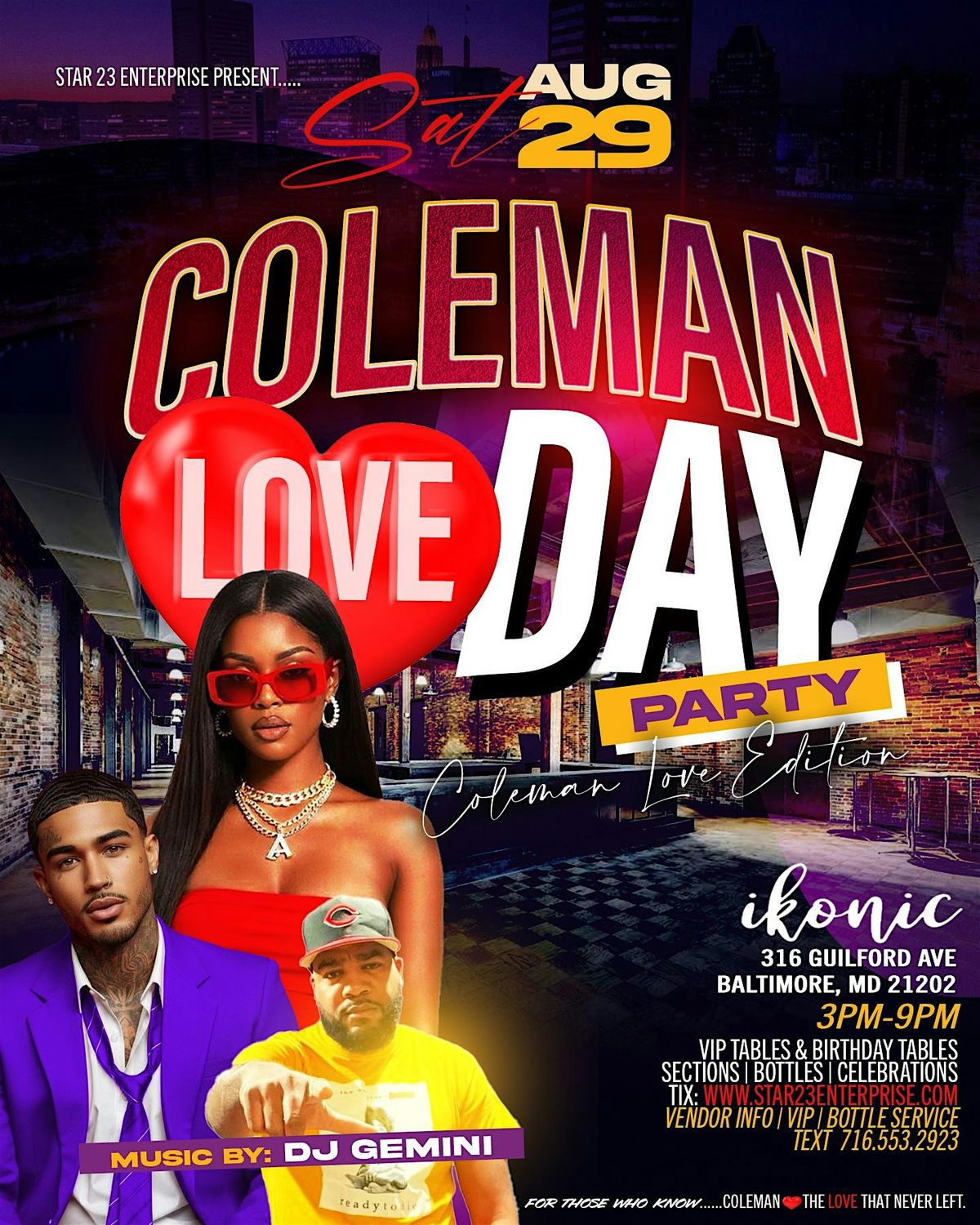 Coleman Love Day Party | Baltimore Day Party Experience