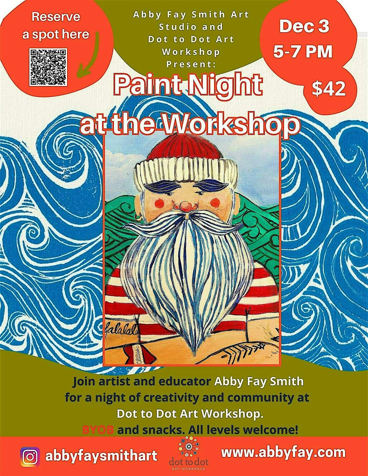 Paint Night at Dot to Dot Art Workshop: Sailor Santa, 3 December | Event in Harwich | AllEvents