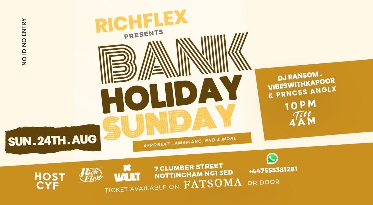Bank Holiday Sunday, 24 August | Event in Nottingham | AllEvents