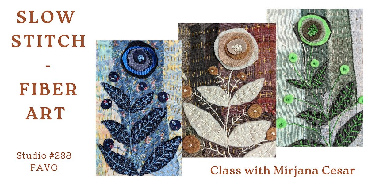 Slow stitch workshop - Fiber Art Flower, 15 December | Event in Orlando | AllEvents