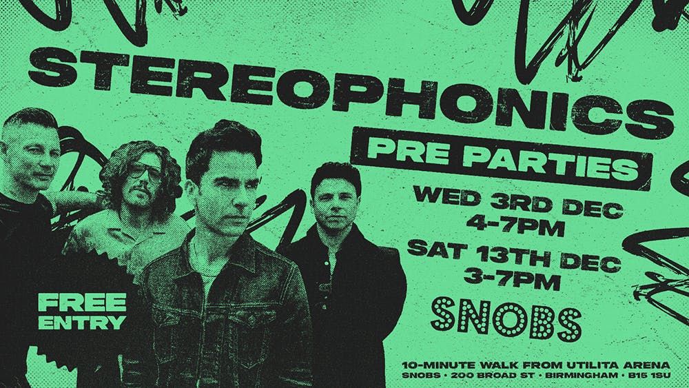 STEREOPHONICS GIG PREPARTY! 3rd Dec, 3 December | Event in Birmingham | AllEvents