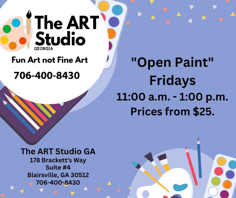 Open Paint Fridays, The ART Studio GA, Blairsville, December 8 2023