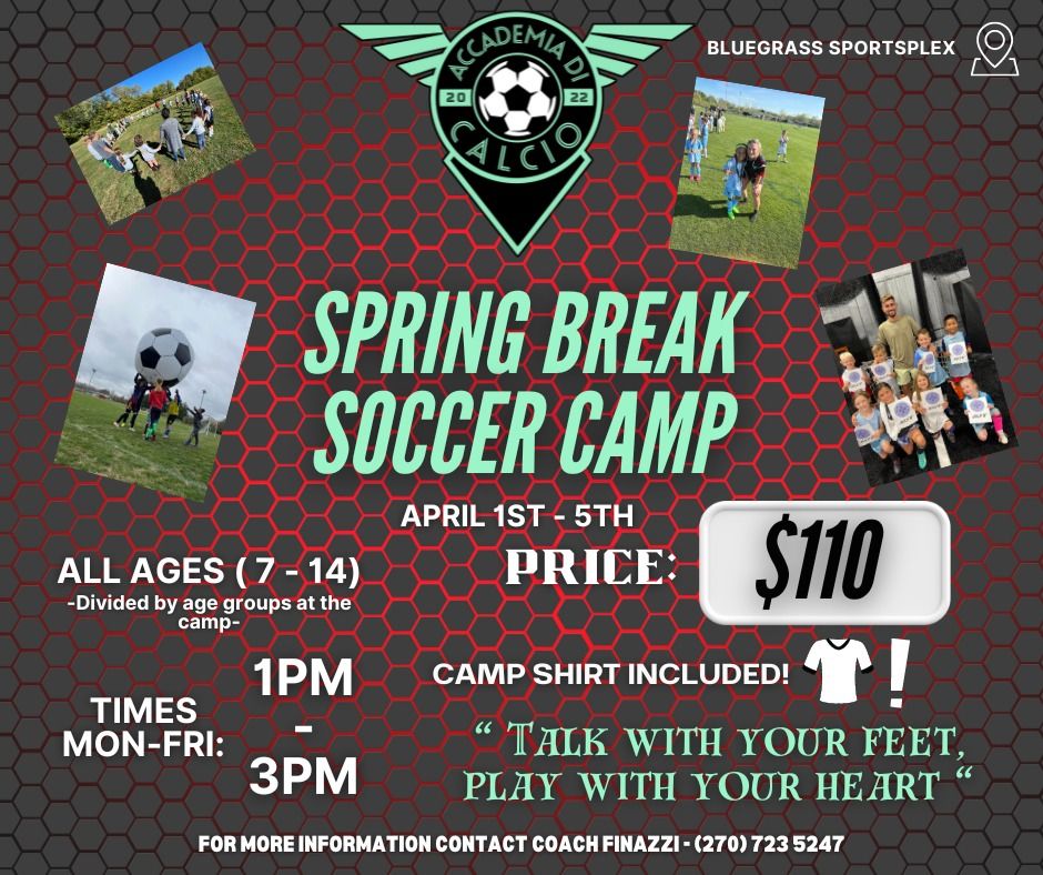 Spring Break Soccer Camp, Bluegrass Sportsplex, Elizabethtown, 1 April ...