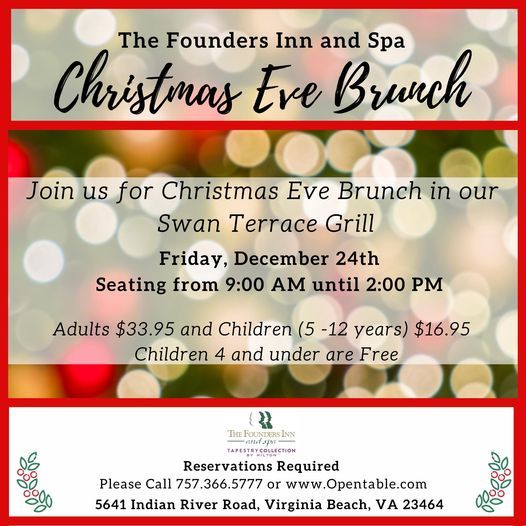 Christmas Eve Dinner 2021 Opentable Christmas Eve Brunch The Founders Inn And Spa Virginia Beach December 24 2021 Allevents In Christmas Eve Dinner 2021 Opentable Christmas Eve Brunch The Founders Inn And Spa Virginia Beach December 24 2021 Allevents In