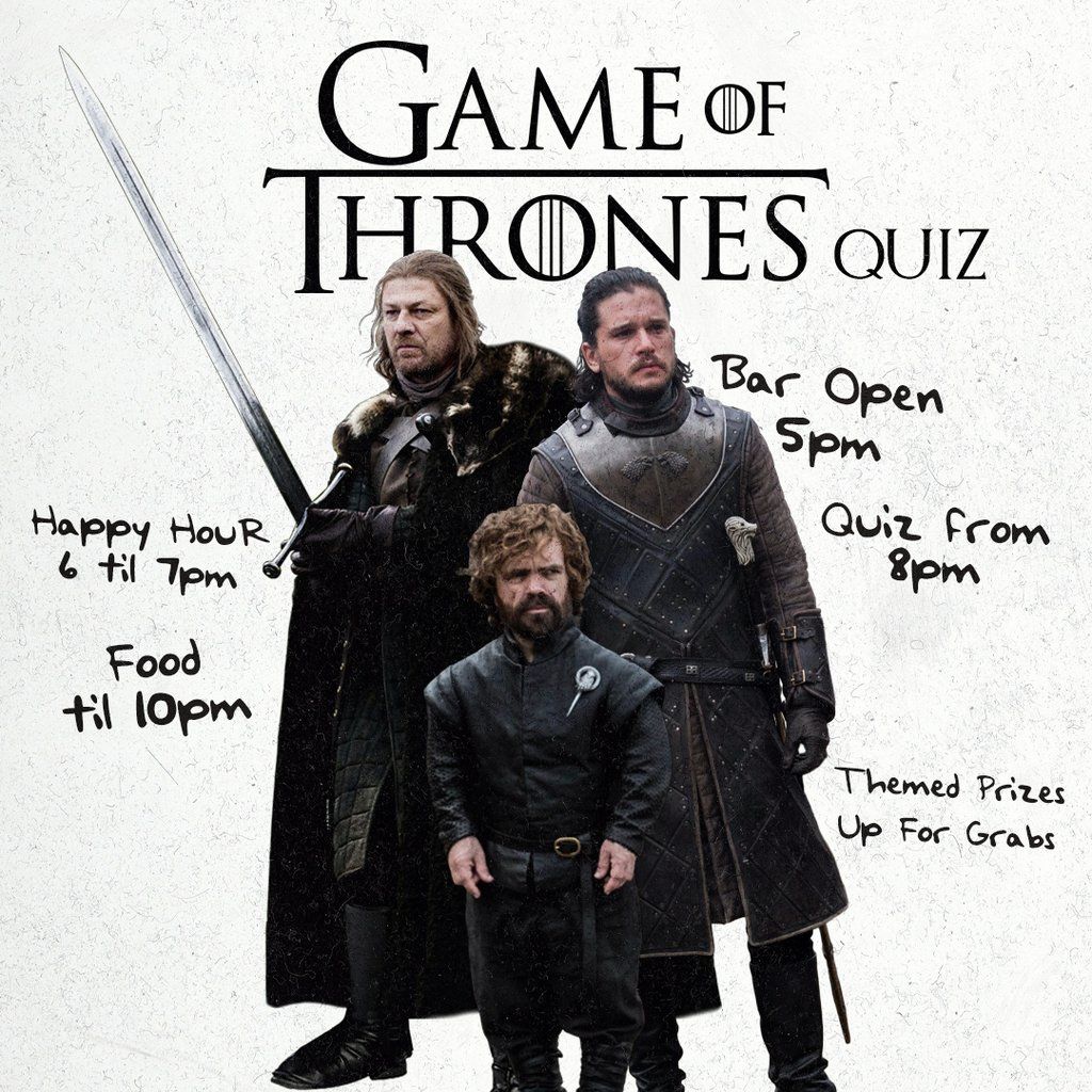 Game of Thrones Quiz, 11 September | Event in Middlesbrough | AllEvents