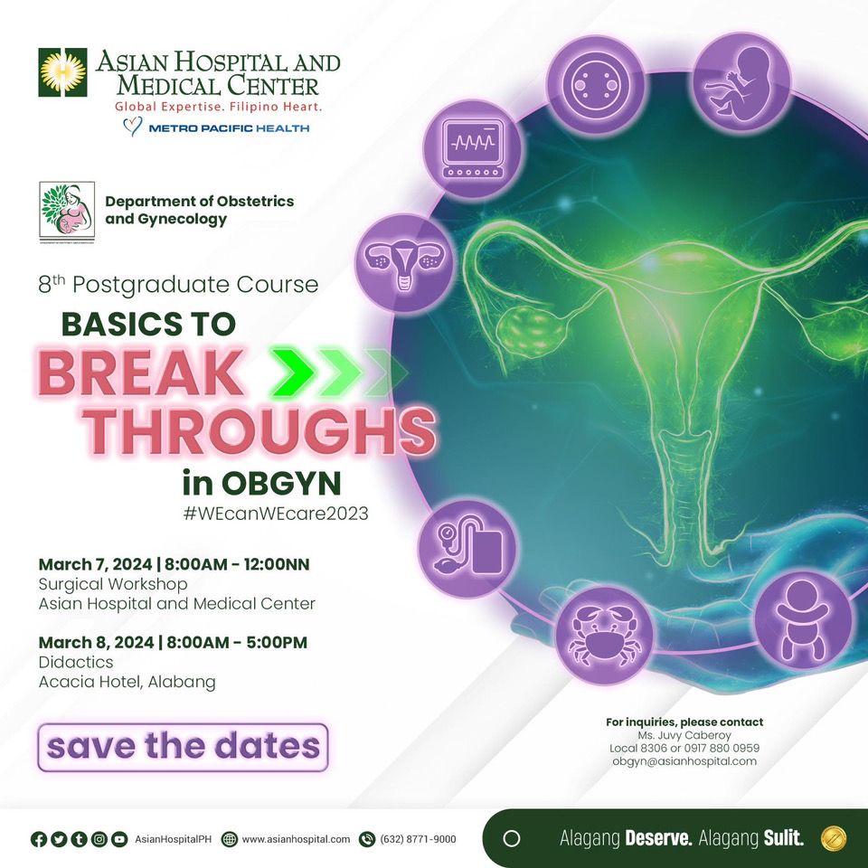 Basics to Breakthroughs in OBGYN Asian Hospital and Medical Center