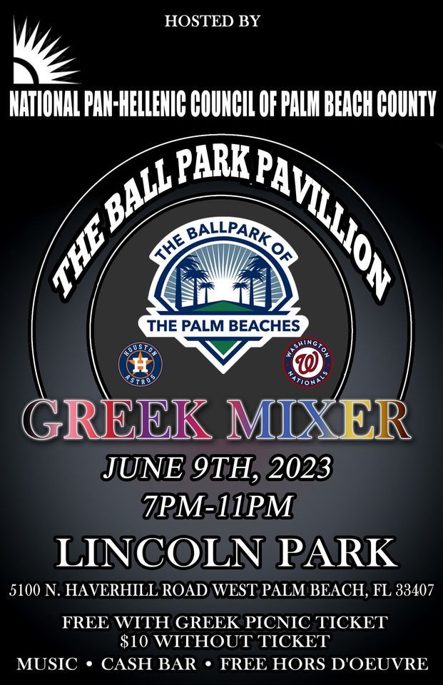 Greek Mixer NPHC of Palm Beach, Lincoln Park, West Palm Beach, Florida, 9 June 2023 AllEvents.in